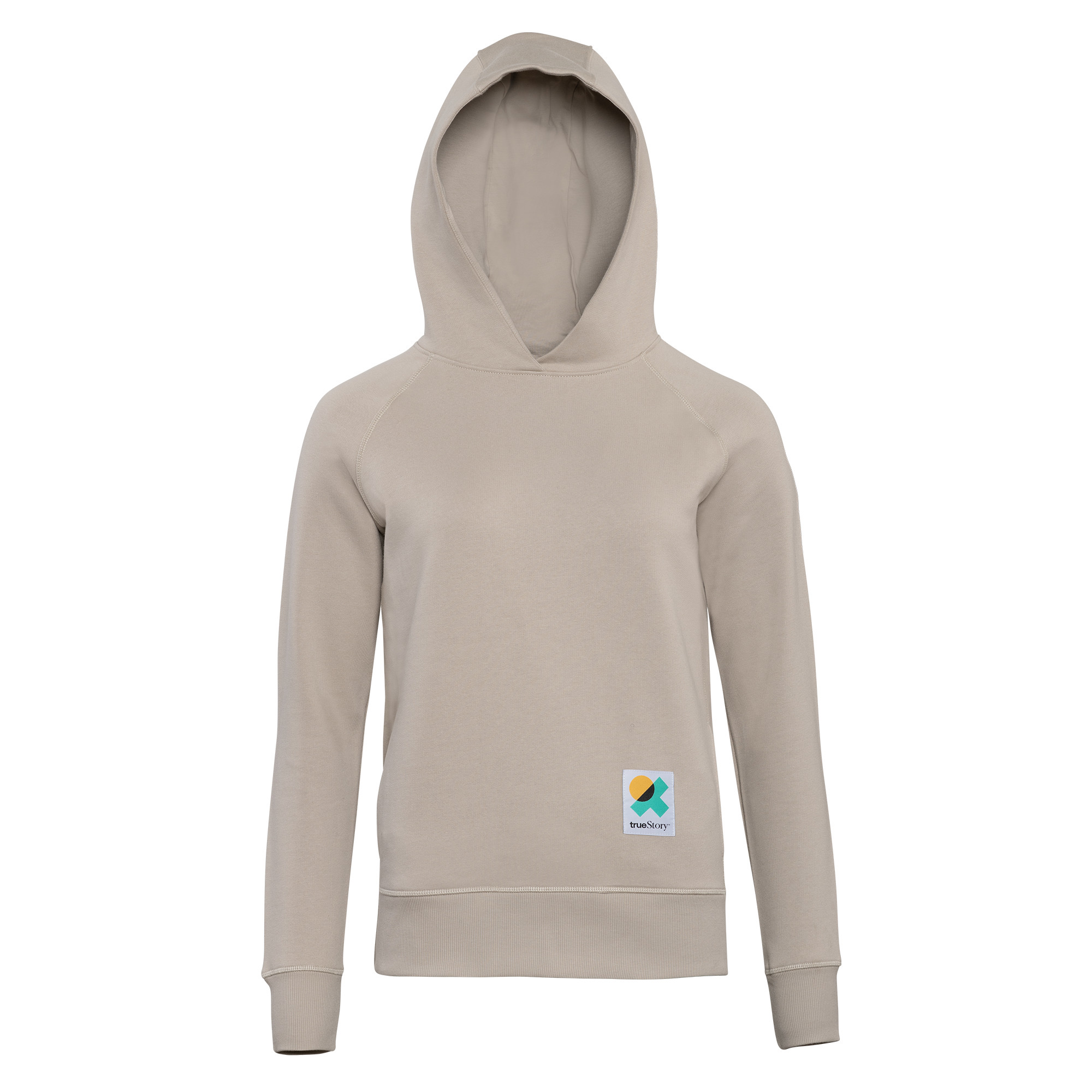 Hoodie Dam Bomull, Beige