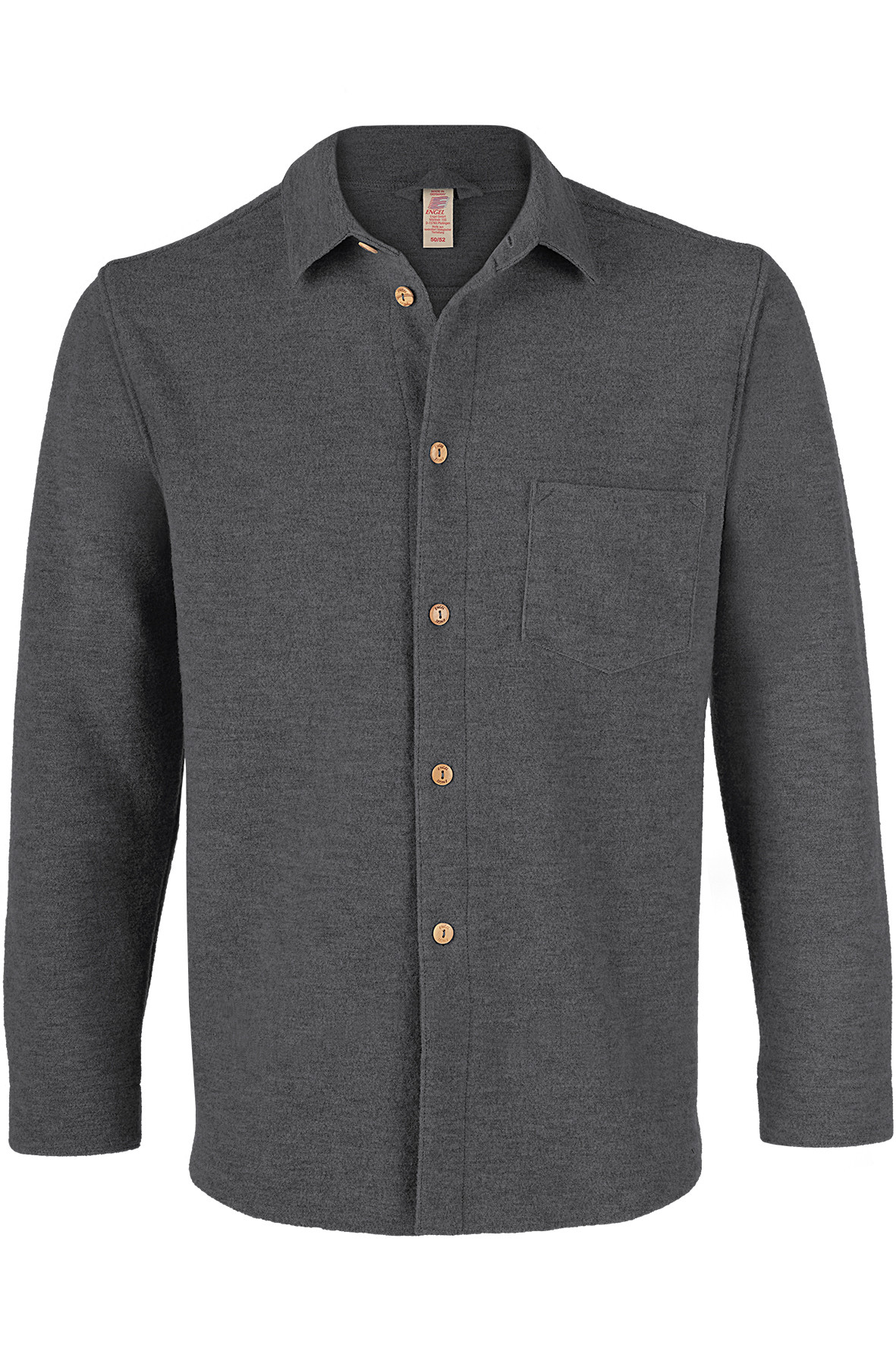 Filtad Overshirt Herr, Mörkgrå