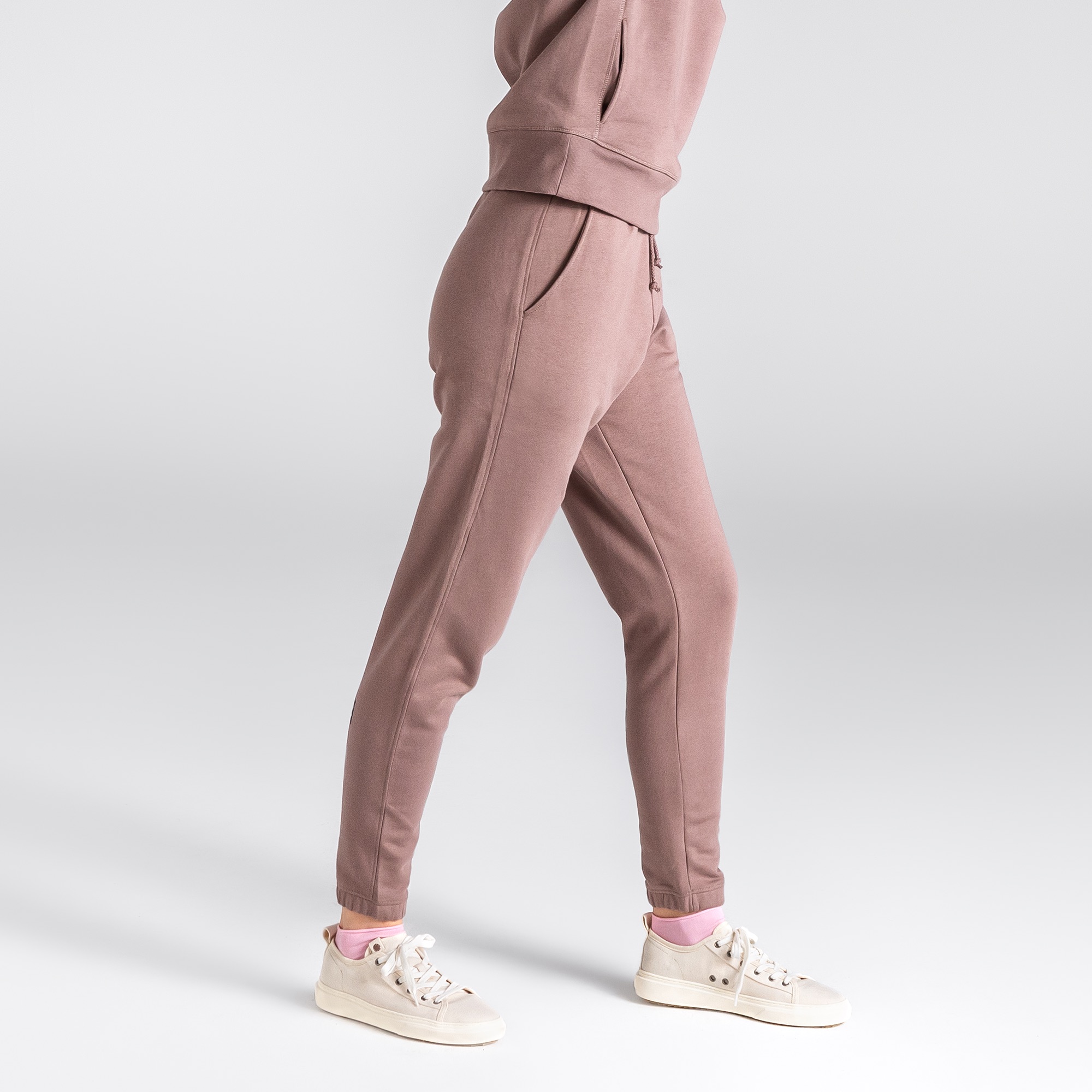 Sweatpants Bomull Dam, Blek lila