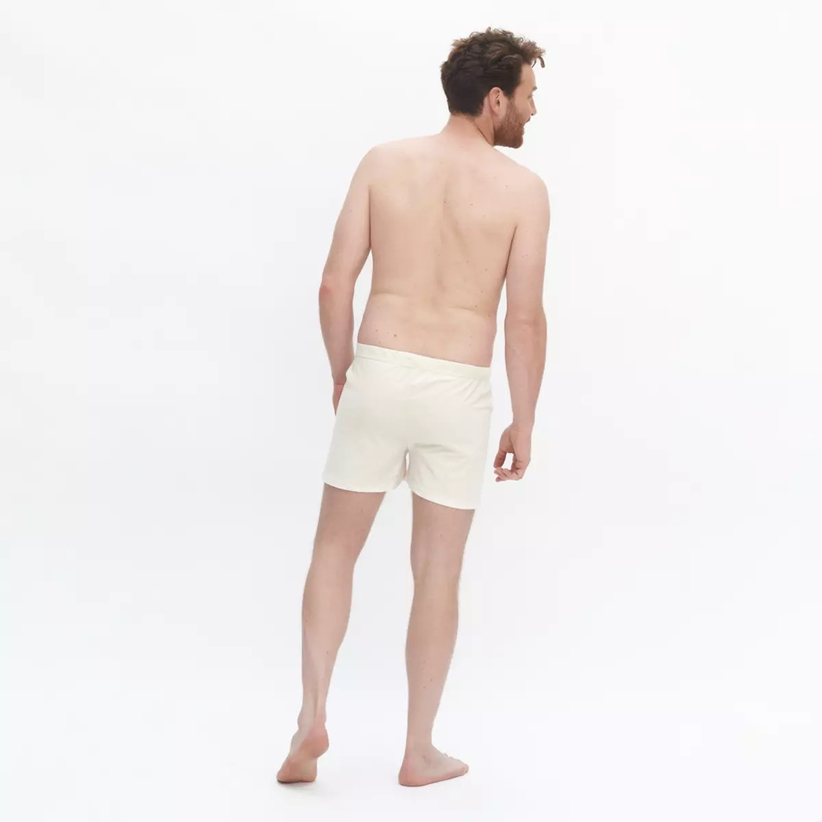 Boxershorts Vid Modell Bomull, Naturvit