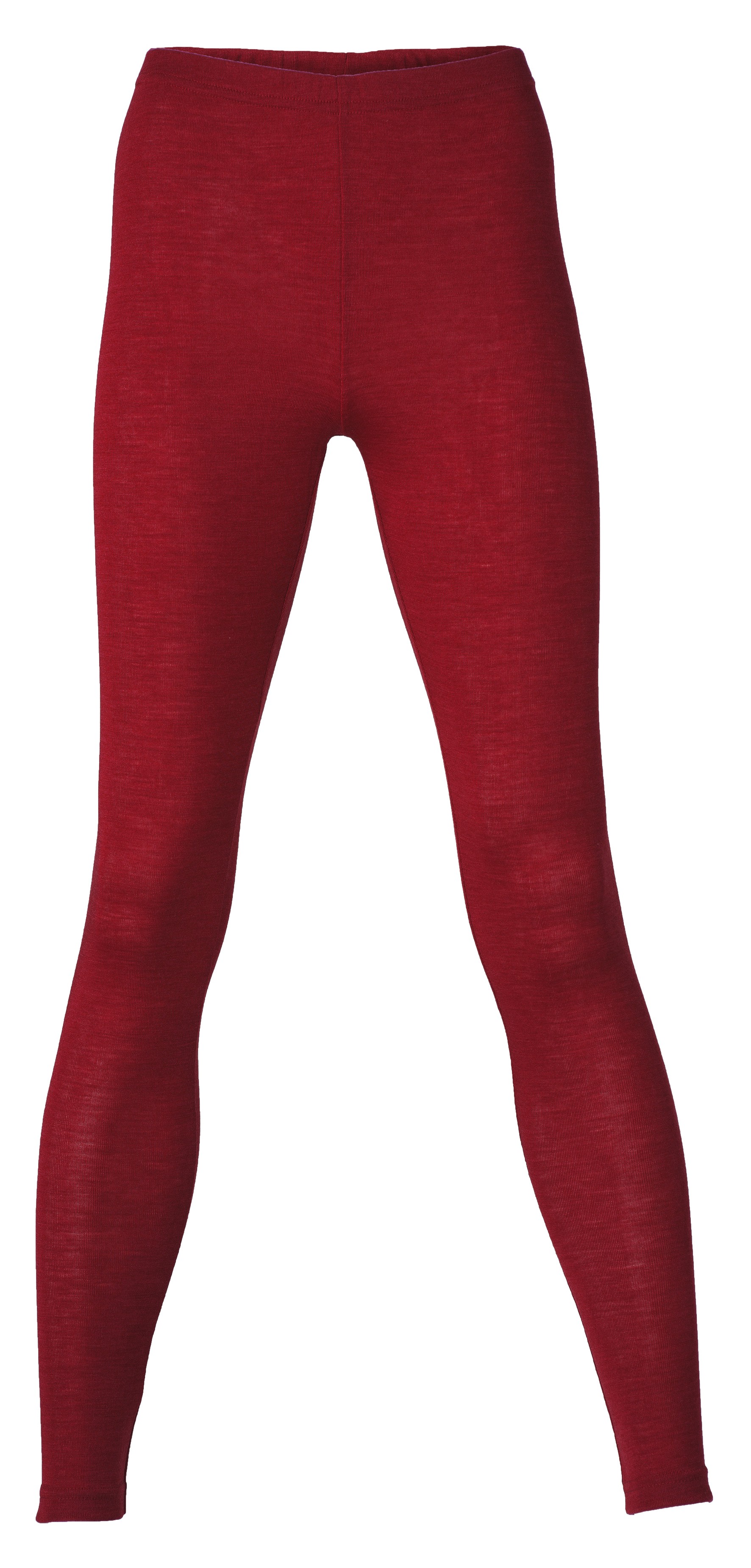 Leggings Ull/Siden Dam, Röd