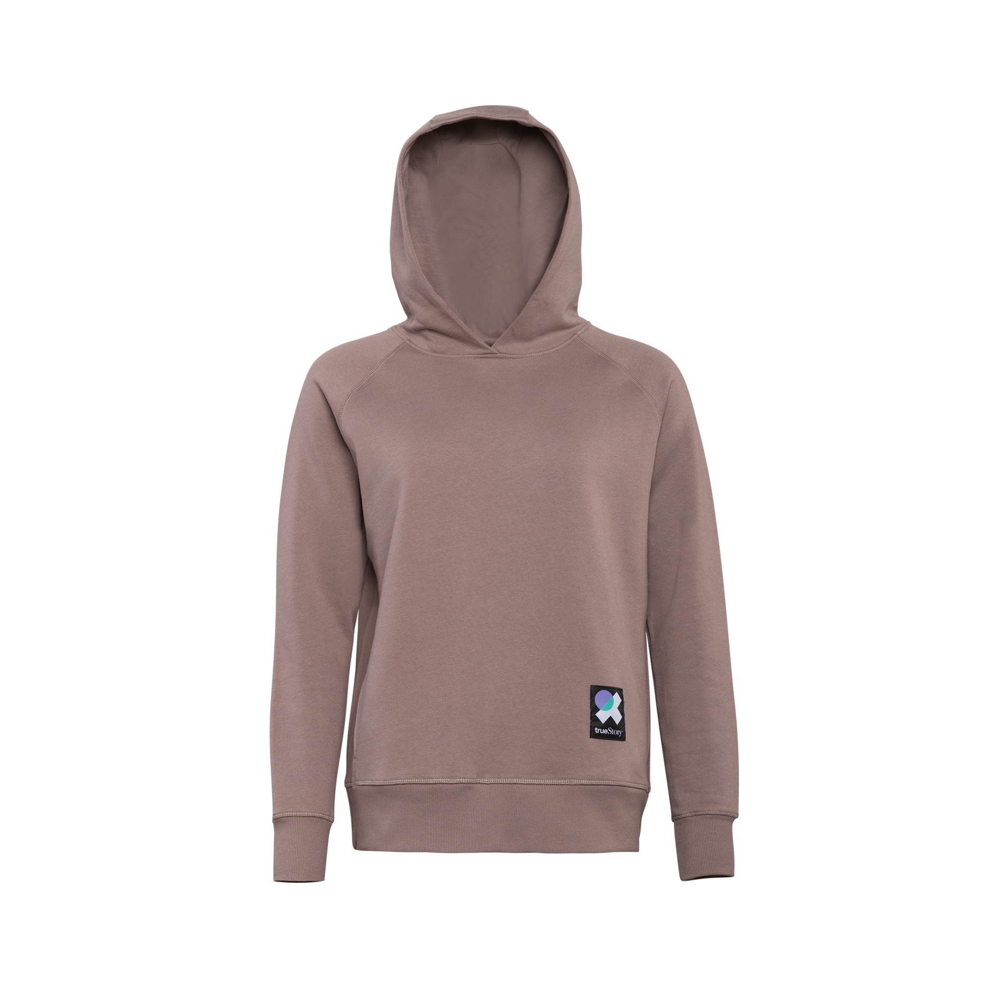 Hoodie Dam Bomull, Blek Lila