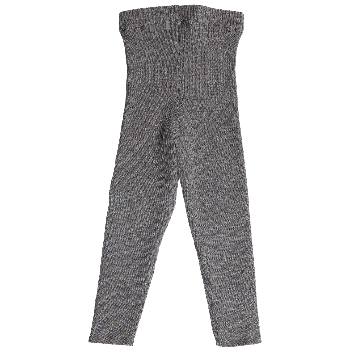 Ribbstickade Leggings Ull, Koksgrå