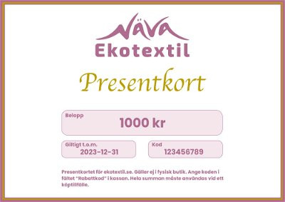 Presentkort - Välj summa