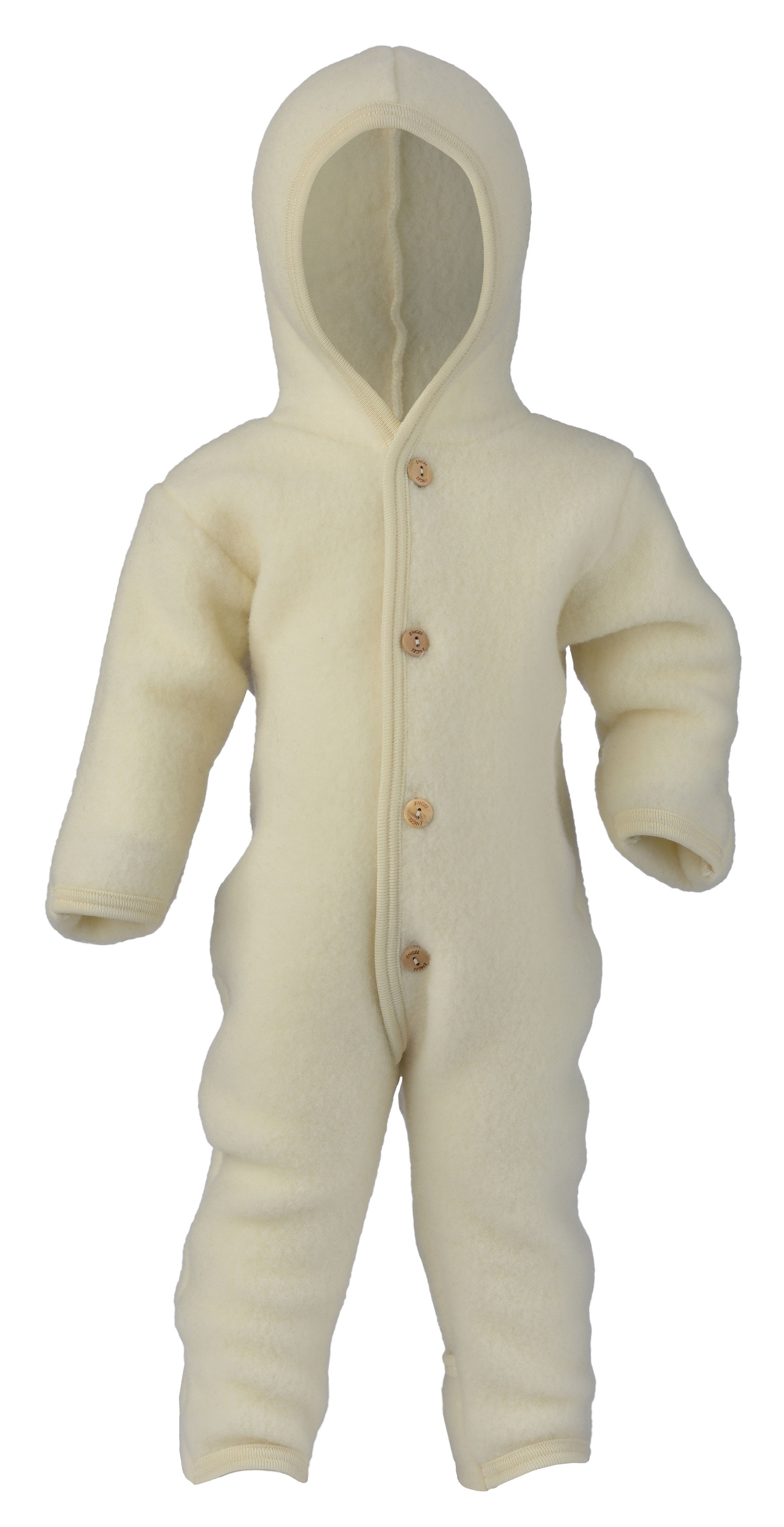 Overall med Luva Ullfleece, Naturvit