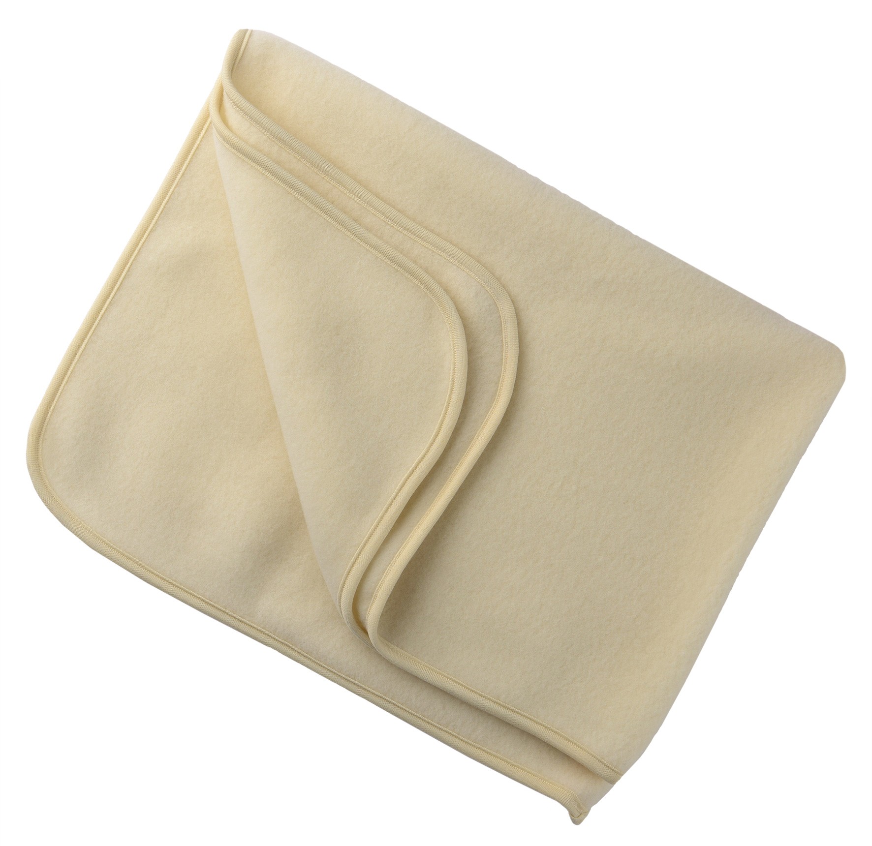 Babyfilt Ullfleece, Naturvit