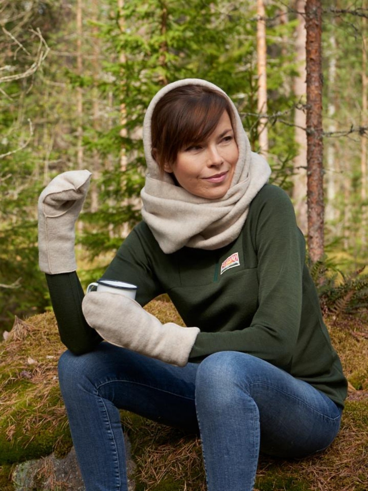 Vantar Ullfleece Vuxen, Greige