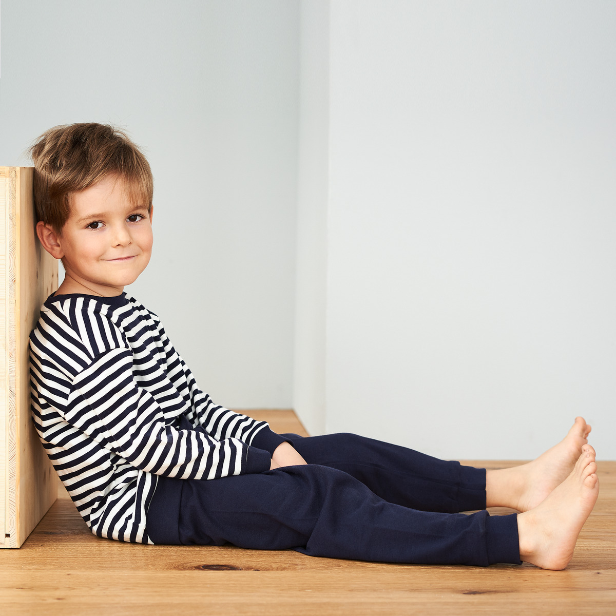 Pyjamas ekologisk bomull blå