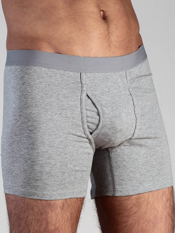 Boxershorts med Gylf Bomull, Grå