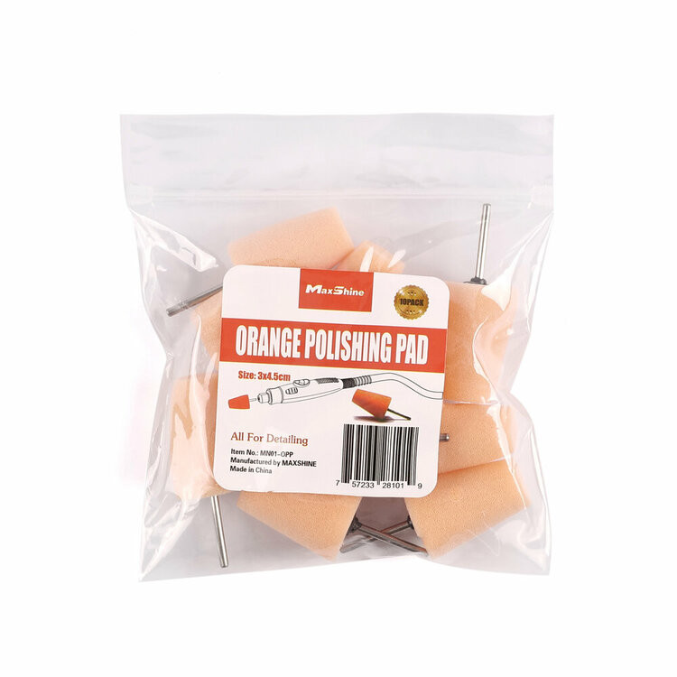 MaxShine Mini Polisher System Accessories Large Orange Polishing Pad (10-Pack)