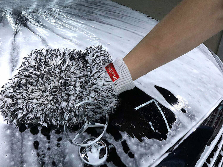 MaxShine Microfiber Wash Mitt - Dual Colored