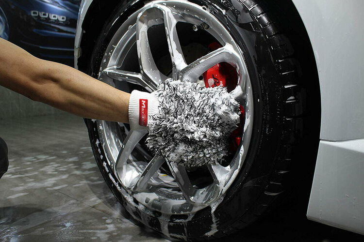 MaxShine Microfiber Wash Mitt - Dual Colored